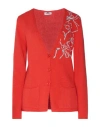 Cacharel Woman Cardigan Red Size L Cotton, Polyamide