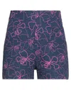 Cacharel Woman Shorts & Bermuda Shorts Navy Size 8 Cotton In Navy Blue