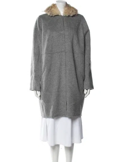 Pre-owned Cacharel Wool Coat In Blue/grey