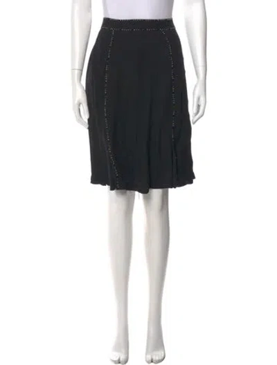 Pre-owned Cacharel Wool Knee-length Skirt In Black