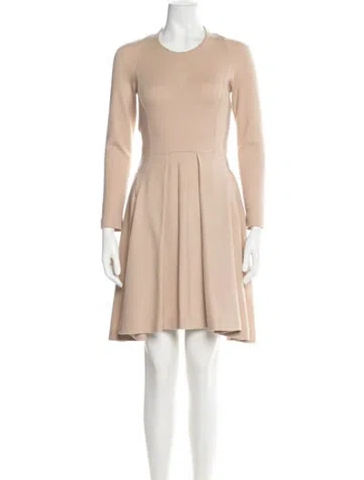 Pre-owned Cacharel Wool Mini Dress In Neutral