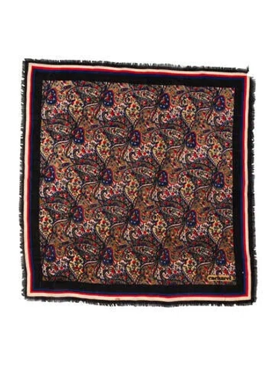 Pre-owned Cacharel Wool Printed Scarf In Multi