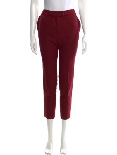Pre-owned Cacharel Wool Straight Leg Pants In Red