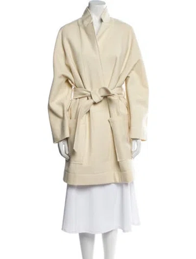 Pre-owned Cacharel Wool Trench Coat In Neutral