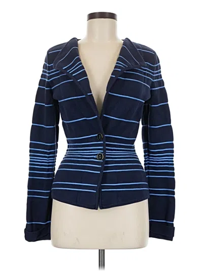 Pre-owned Caché Blazer Jacket In Blue
