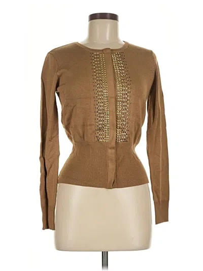 Pre-owned Caché Cardigan Sweater In Brown