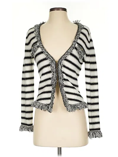 Pre-owned Caché Cardigan Sweater In Silver