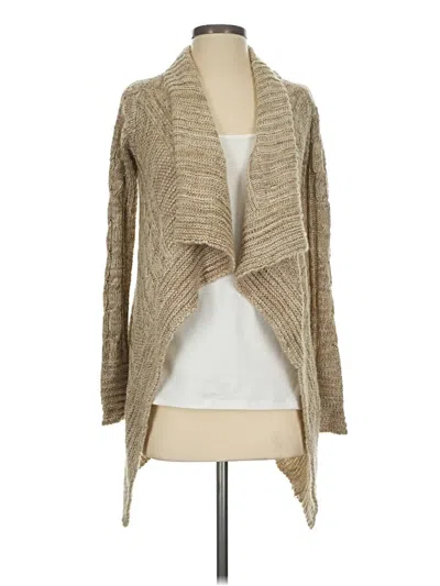 Pre-owned Caché Cardigan Sweater In Tan
