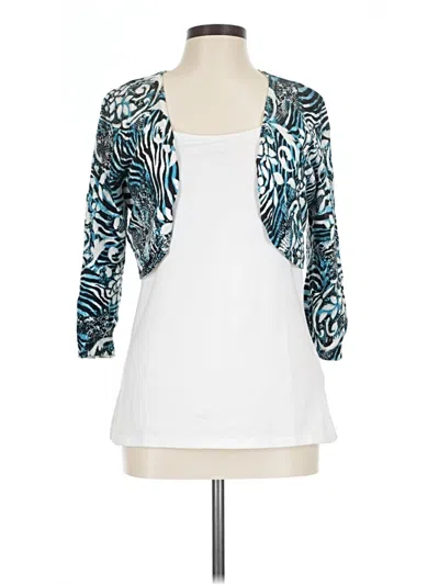 Pre-owned Caché Cardigan Sweater In White