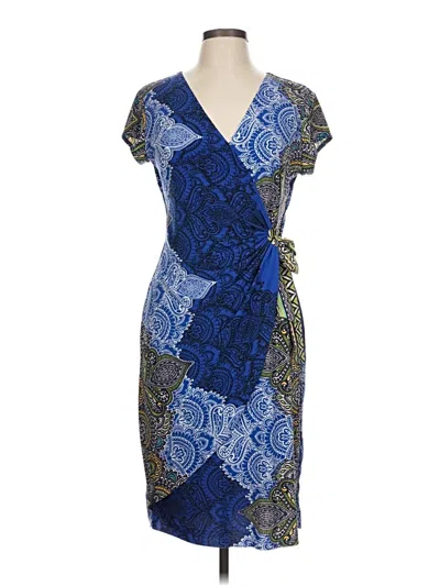 Pre-owned Caché Casual Dress In Blue