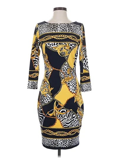 Pre-owned Caché Casual Dress In Yellow