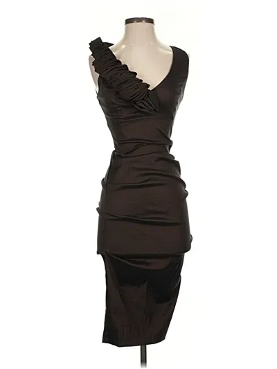 Pre-owned Caché Cocktail Dress In Brown