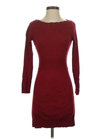 Pre-owned Caché Cocktail Dress In Burgundy