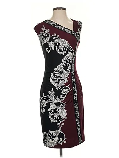 Pre-owned Caché Cocktail Dress In Burgundy