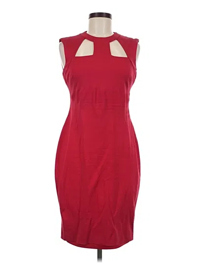 Pre-owned Caché Cocktail Dress In Burgundy