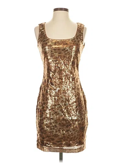 Pre-owned Caché Cocktail Dress In Gold
