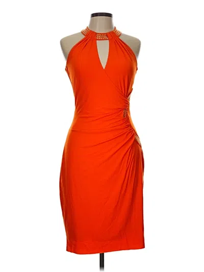 Pre-owned Caché Cocktail Dress In Orange