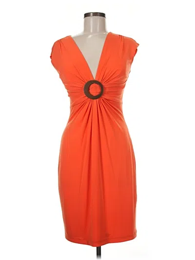 Pre-owned Caché Cocktail Dress In Orange