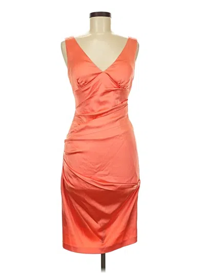Pre-owned Caché Cocktail Dress In Orange