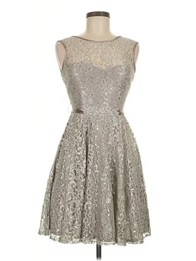 Pre-owned Caché Cocktail Dress In Silver