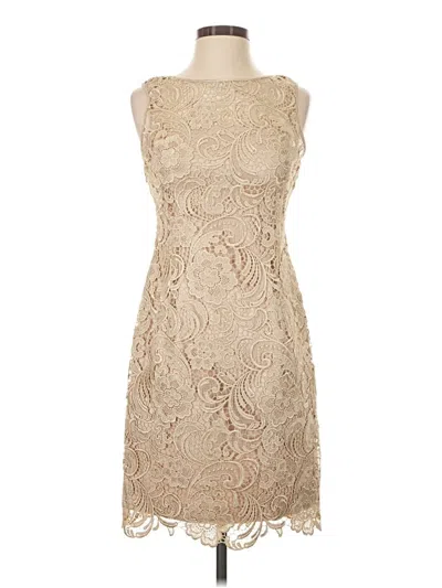 Pre-owned Caché Cocktail Dress In Tan