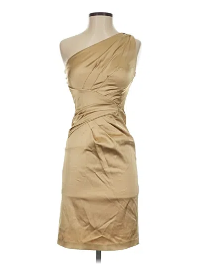 Pre-owned Caché Cocktail Dress In Tan