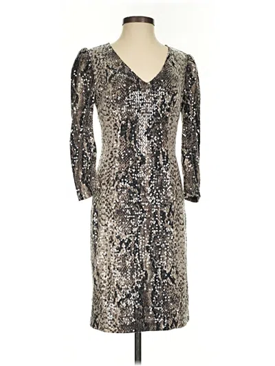 Pre-owned Caché Cocktail Dress In Tan