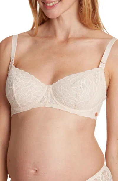 Cache Coeur Bliss Lace Maternity/nursing Bra In Blush