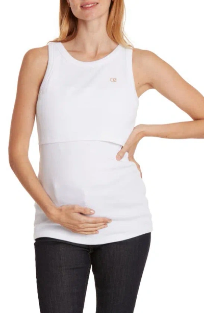 Cache Coeur Carnac Maternity/nursing Tank Top In White