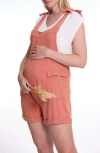 Cache Coeur Eloise Maternity Shorts Overall In Pink