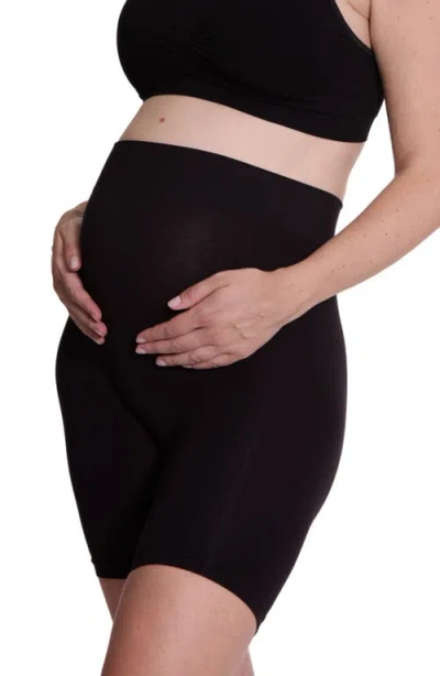 Cache Coeur Essentiel Seamless Maternity Cycling Shorts In Black