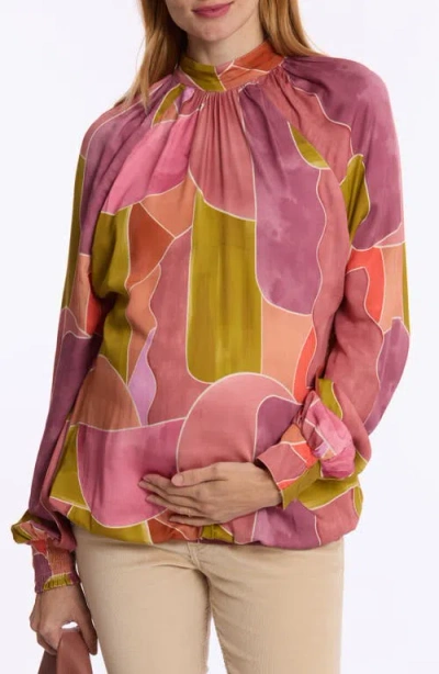 Cache Coeur Gaby Maternity And Nursing Blouse In Multi