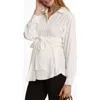 Cache Coeur Harry Maternity And Nursing Blouse In White