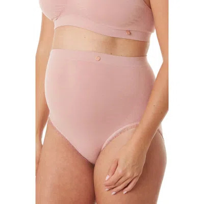 Cache Coeur High Waist Maternity Briefs In Pink