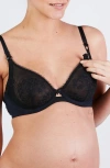 Cache Coeur Louise Maternity And Nursing Bra Classic In Black