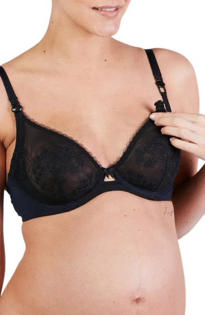 Cache Coeur Louise Maternity And Nursing Bra Classic In Black