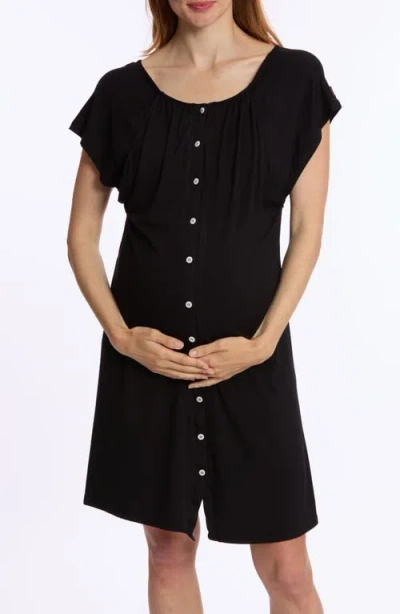 Cache Coeur Louna Maternity Nightgown In Black