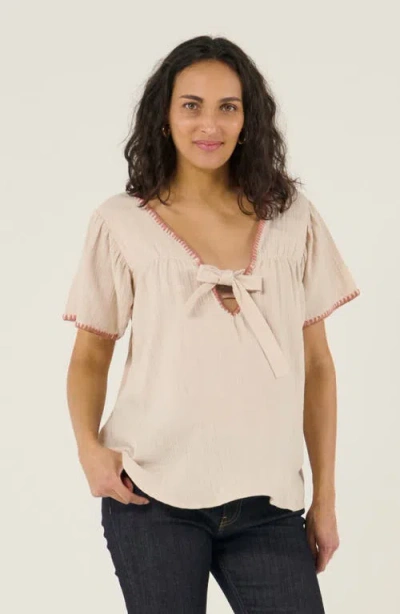 Cache Coeur Maternity And Nursing Blouse Soraya In Multi