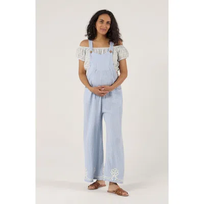 Cache Coeur Maternity And Nursing Dungaree Yael In Blue