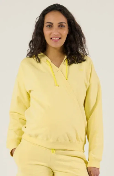 Cache Coeur Maternity And Nursing Hoodie Coconut In Yellow