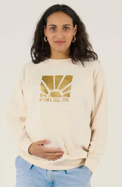 Cache Coeur Maternity And Nursing Print Sweat Sunny In Neutral