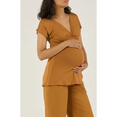 Cache Coeur Maternity And Nursing Top Celia In Brown