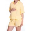 Cache Coeur Maternity Pajama Set Ice Cream In Yellow