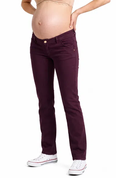 Cache Coeur Maternity Pants Regular Fit Isae In Purple