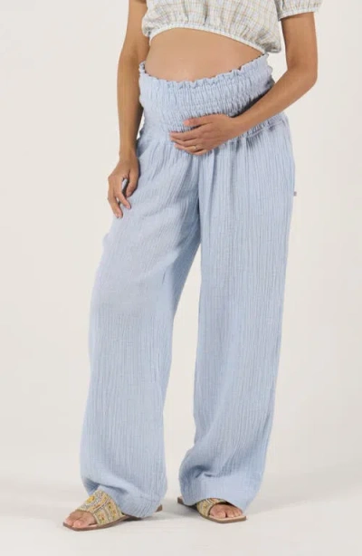 Cache Coeur Maternity Smock Pants Myriam In Blue