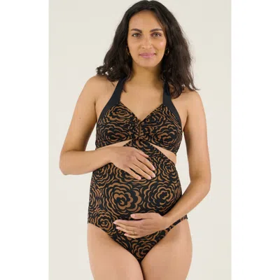 Cache Coeur Maternity Swimsuit Borneo In Brown