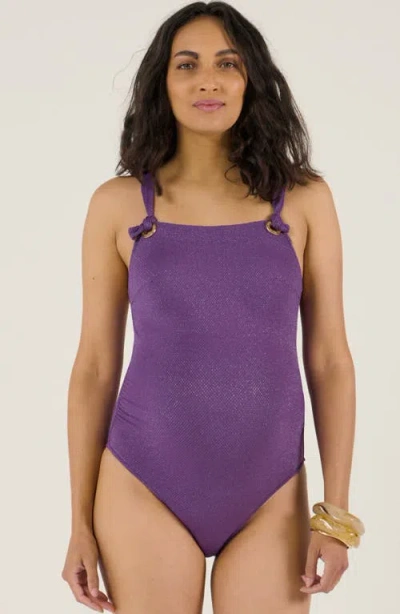 Cache Coeur Maternity Swimsuit Cruise In Purple