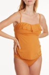 Cache Coeur Maternity Tankini Bloom In Orange