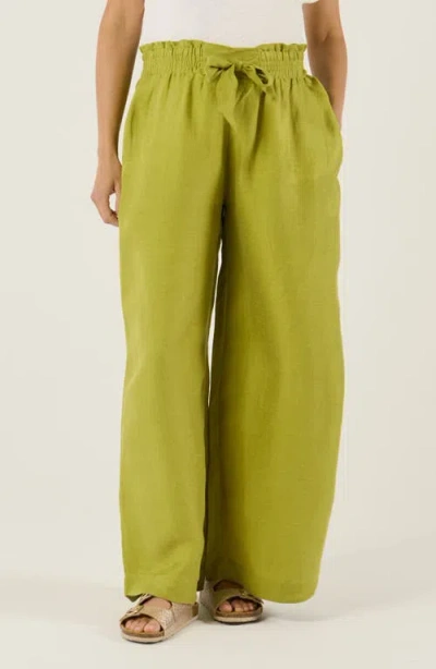 Cache Coeur Maternity Twill Smock Pants Sahel In Green