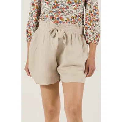 Cache Coeur Maternity Twill Smock Shorts Nubie In Neutral